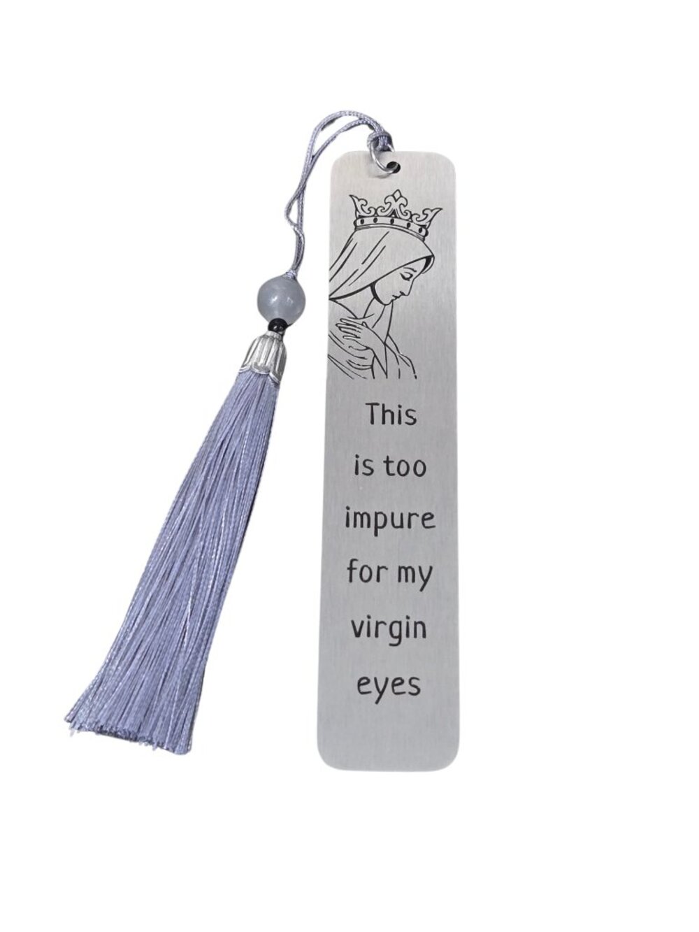 3/$20 NIB | Brushed Metal Engraved Tassel Bookmark Gift Boxed Funny Stationery